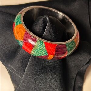 Colorful Geometric Bangle Bracelet